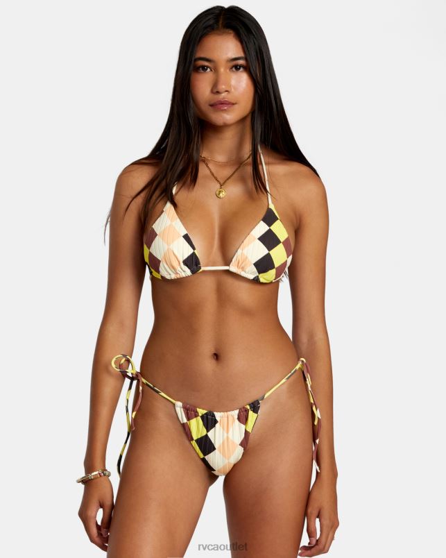 Swim V84B1121 multi RVCA Women Greenpacha Breeze Slide Tie Medium Bikini Bottoms