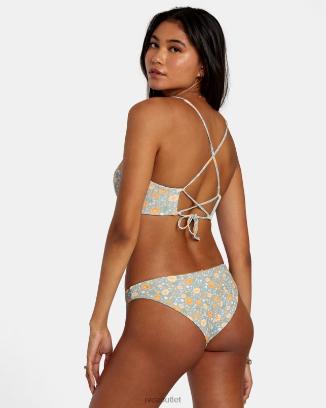 Swim V84B1123 shale RVCA Women Mums Rib Medium Bikini Bottoms