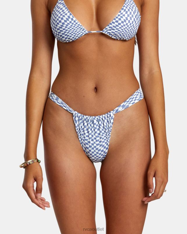 Swim V84B1147 coast RVCA Women Swerve Check Medium Bikini Bottoms