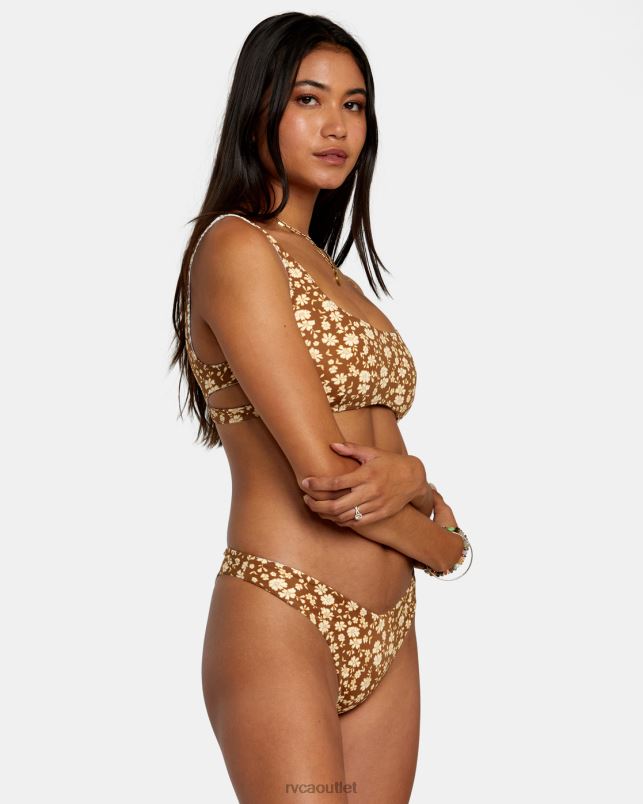 Swim V84B1153 shale RVCA Women Micro Magic Reversible High Leg Bikini Bottoms