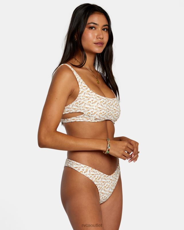 Swim V84B1154 tangerine RVCA Women Micro Magic Reversible High Leg Bikini Bottoms