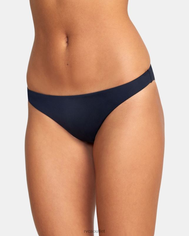 Swim V84B1292 black RVCA Women Solid Medium Bikini Bottoms