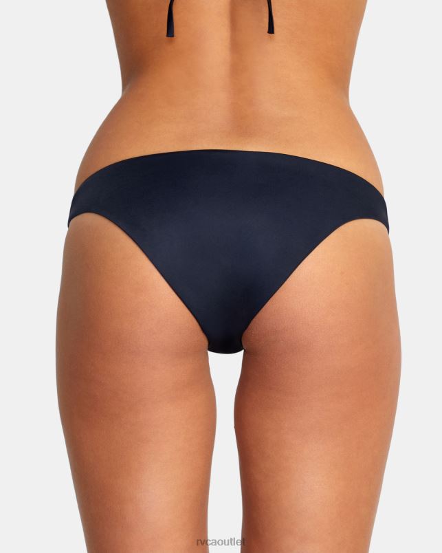 Swim V84B1292 black RVCA Women Solid Medium Bikini Bottoms