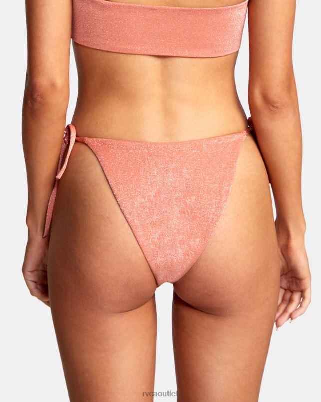 Swim V84B1322 apricot RVCA Women Strata Mid-Rise French Bikini Bottoms