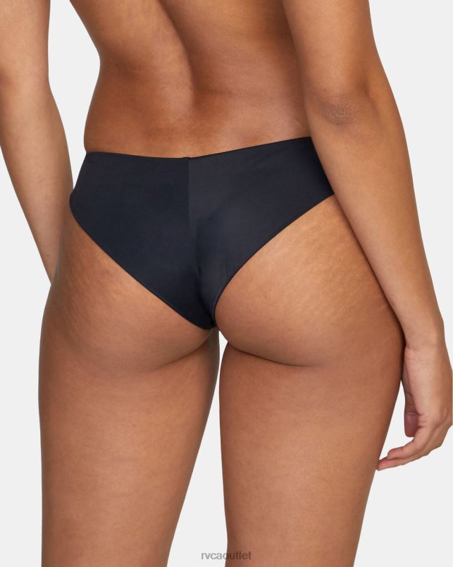 Swim V84B1329 black RVCA Women Low-Rise Cheeky Hipster Bikini Bottom