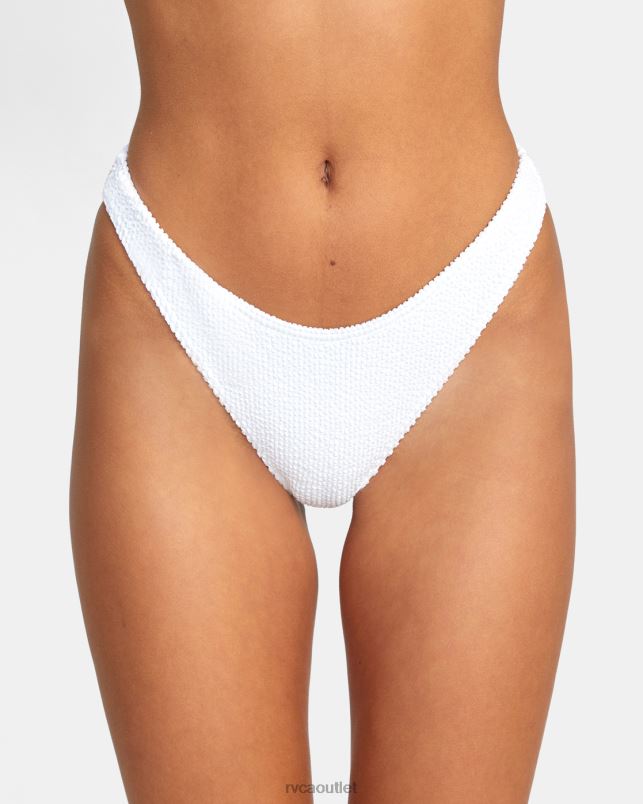 Swim V84B1347 whisper white RVCA Women Grooves French Bikini Bottoms