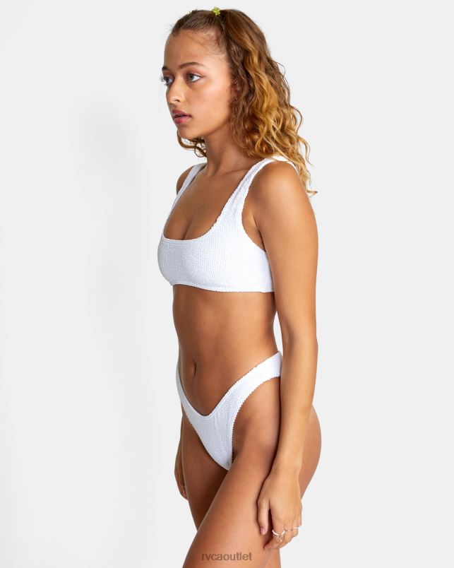 Swim V84B1347 whisper white RVCA Women Grooves French Bikini Bottoms