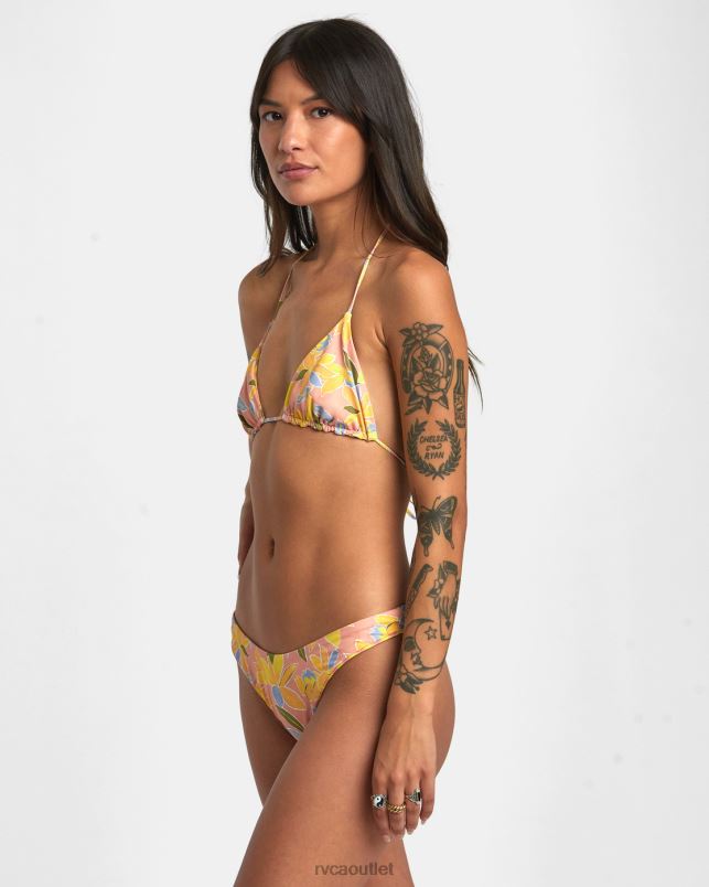 Swim V84B1396 lilikoi RVCA Women Sunkissed Reversible Skimpy Bikini Bottoms