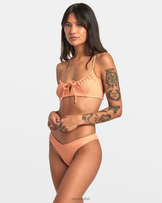 Swim V84B1418 lilikoi RVCA Women Wide Rib Medium Bikini Bottoms
