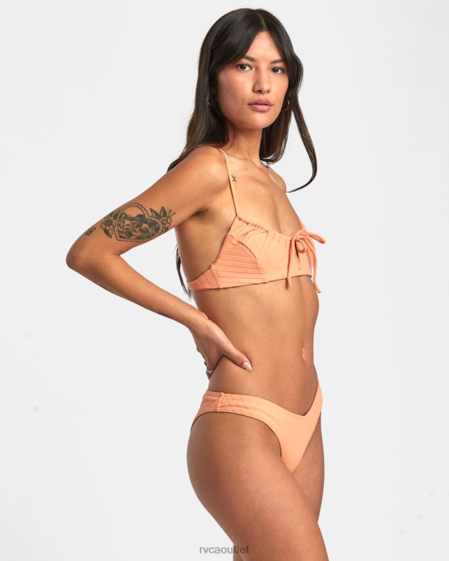 Swim V84B1418 lilikoi RVCA Women Wide Rib Medium Bikini Bottoms