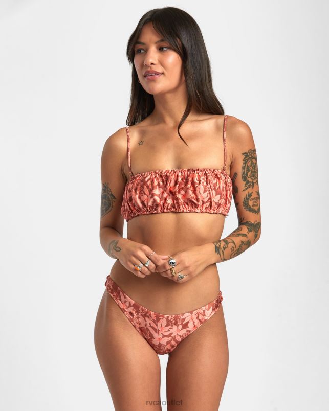 Swim V84B1432 sandlewood RVCA Women Oasis Medium Bikini Bottoms