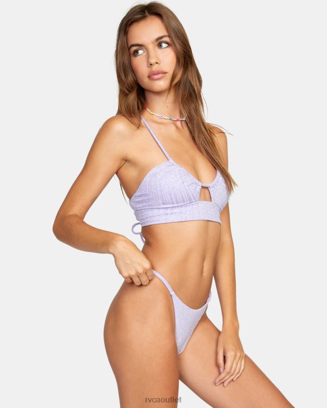 Swim V84B1470 violet RVCA Women Stardust French Bikini Bottoms