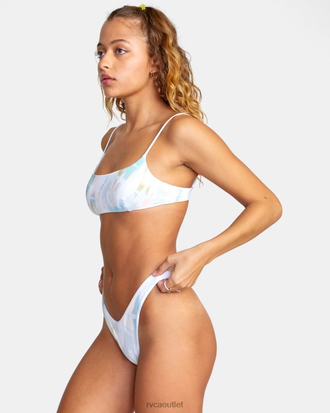 Swim V84B1473 multi RVCA Women Dye Dream French Bikini Bottoms