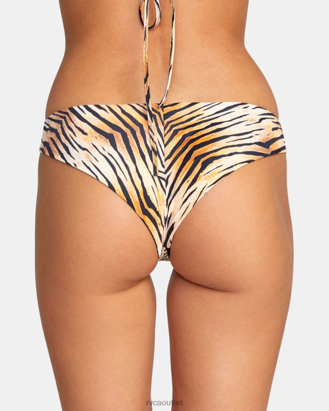 Swim V84B1485 multi RVCA Women Tigher Cheeky Bikini Bottoms