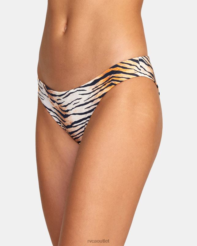 Swim V84B1485 multi RVCA Women Tigher Cheeky Bikini Bottoms
