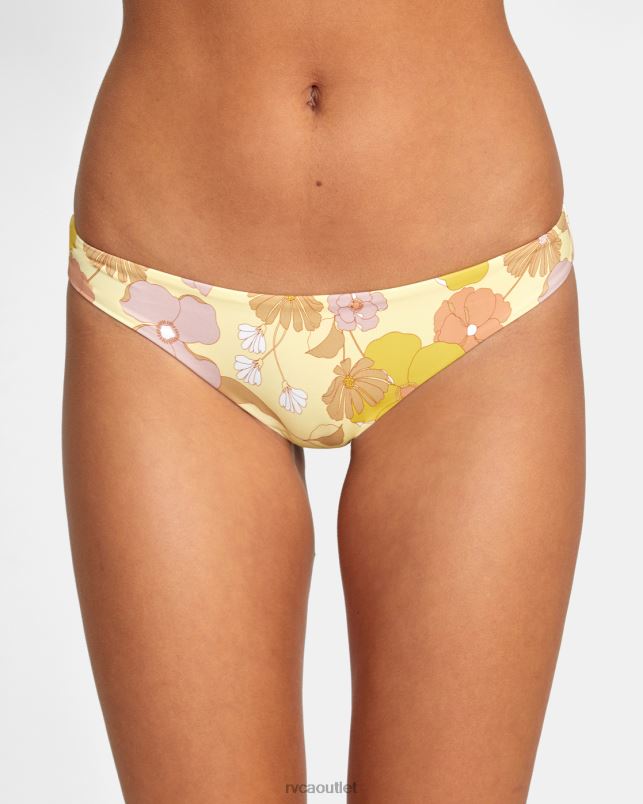 Swim V84B1489 multi RVCA Women Haze Cheeky Bikini Bottoms