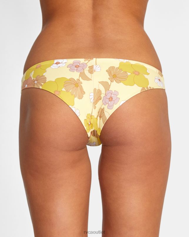 Swim V84B1489 multi RVCA Women Haze Cheeky Bikini Bottoms
