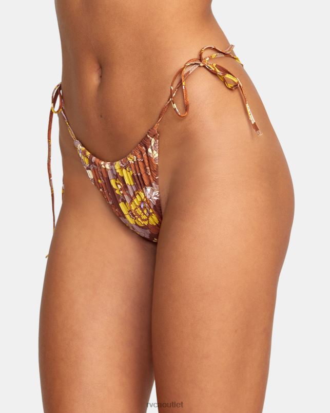 Swim V84B1506 multi RVCA Women Earth Bloom Medium French Bikini Bottoms