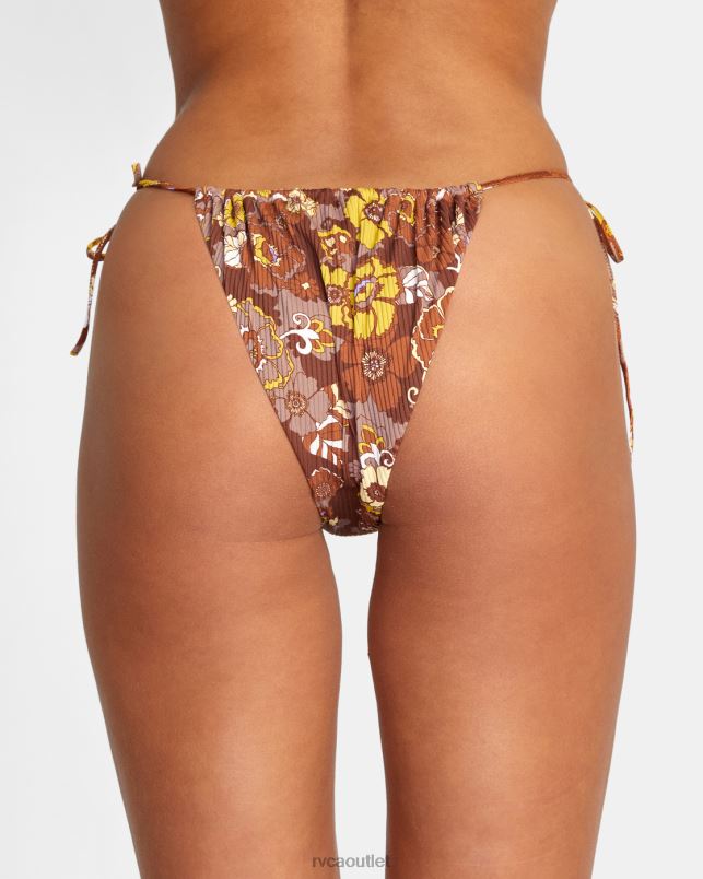 Swim V84B1506 multi RVCA Women Earth Bloom Medium French Bikini Bottoms