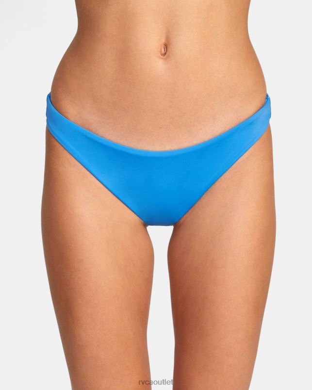 Swim V84B1534 enamel blue RVCA Women Solid Medium Bikini Bottoms