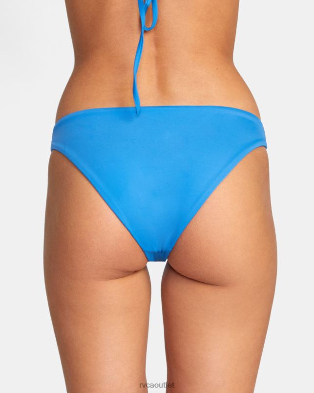Swim V84B1534 enamel blue RVCA Women Solid Medium Bikini Bottoms