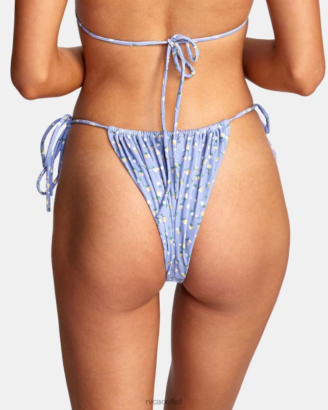Swim V84B1607 grey purple RVCA Women Mille Mid-Rise Bikini Bottoms