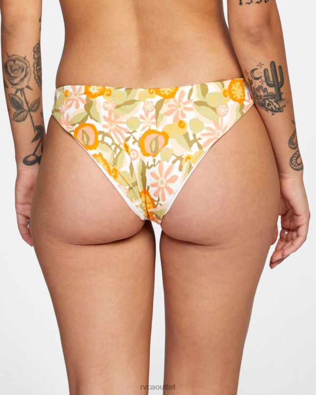 Swim V84B1623 white RVCA Women Avant Gardner Bikini Bottoms