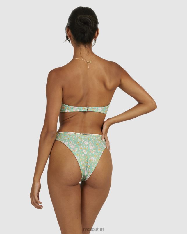 Swim V84B1715 spearmint RVCA Women PETAL FRENCH BIKINI BOTTOM