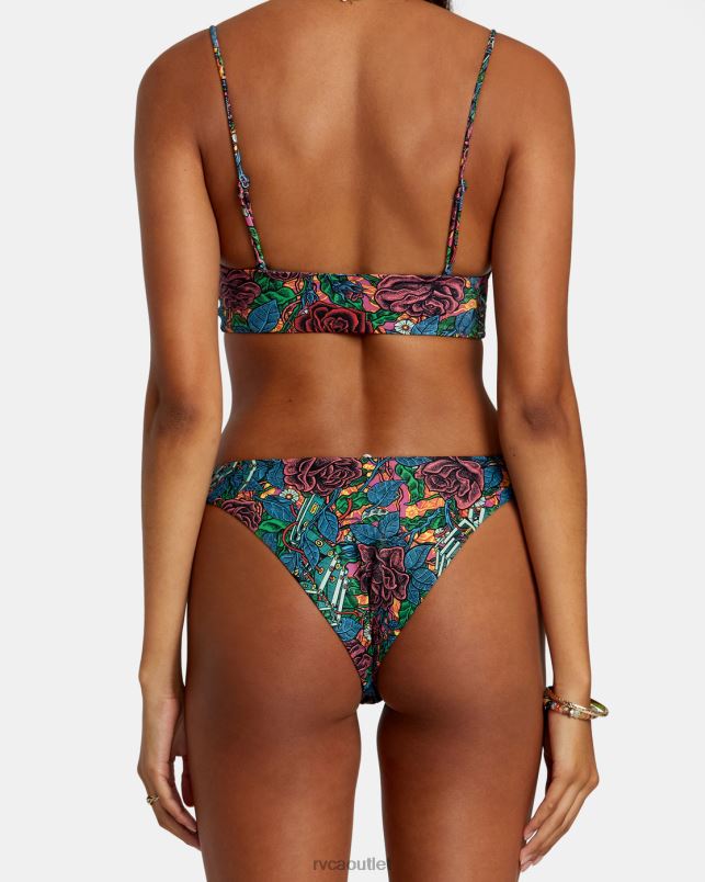 Swim V84B243 multi RVCA Women Ander Medium High Leg Bikini Bottoms
