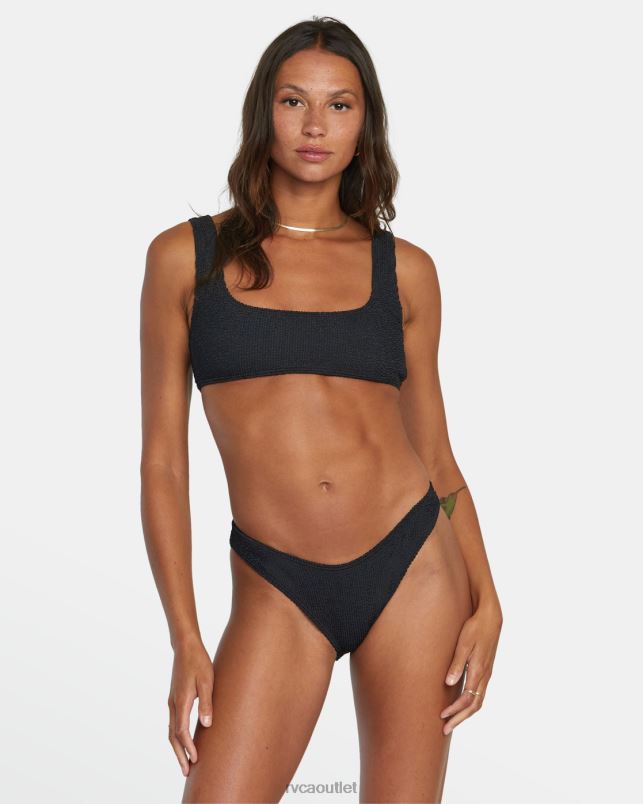 Swim V84B1089 black RVCA Women Grooves Bralette Bikini Top