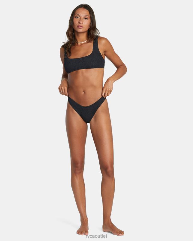 Swim V84B1089 black RVCA Women Grooves Bralette Bikini Top
