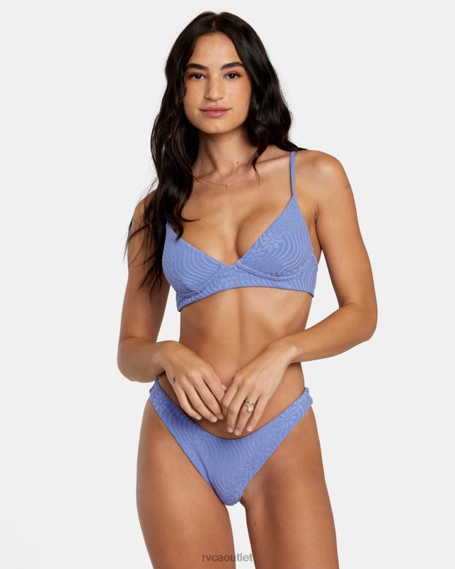 Swim V84B1117 coast RVCA Women Dazed Shimmer Triangle Bikini Top