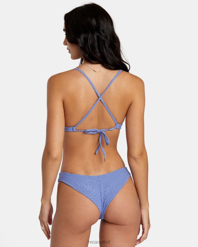 Swim V84B1134 coast RVCA Women Dazed Shimmer Crossback Bikini Top