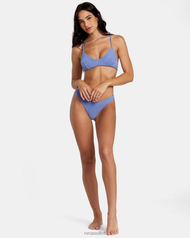 Swim V84B1134 coast RVCA Women Dazed Shimmer Crossback Bikini Top