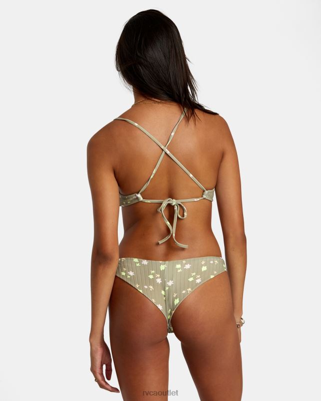 Swim V84B1201 aloe RVCA Women Decoupage Triangle Bikini Top