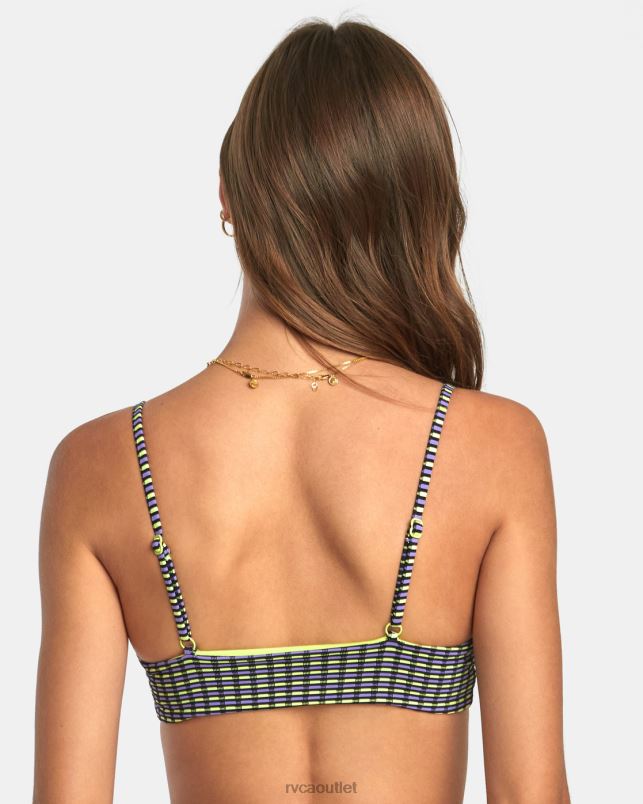 Swim V84B1374 daiquiri green RVCA Women Recall High Triangle Bikini Top