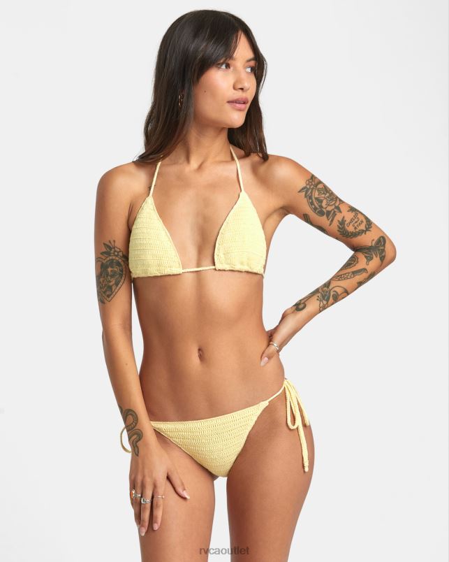 Swim V84B1394 lemon RVCA Women Glory Triangle Bikini Top