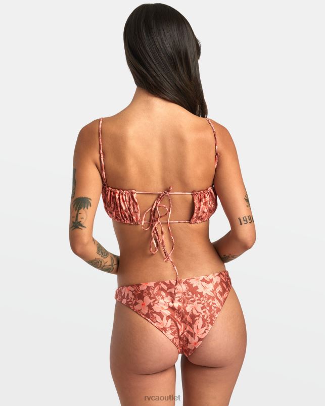 Swim V84B1416 sandlewood RVCA Women Oasis 2-Way Bandeau Bikini Top