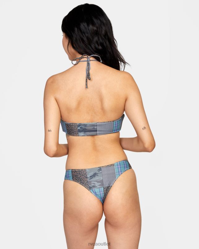 Swim V84B1481 multi RVCA Women Steffani Stella Bandeau Bikini Top