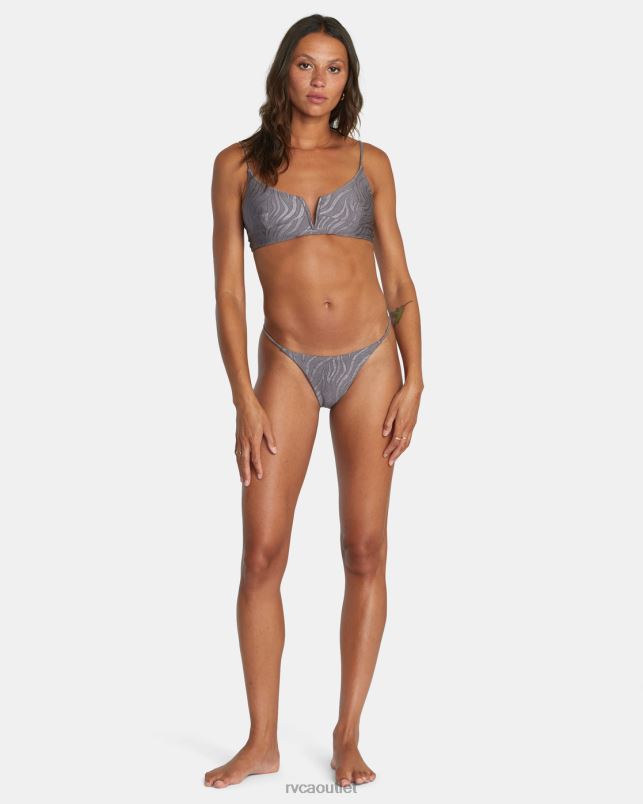 Swim V84B1588 shark RVCA Women Feral V-Wire Cropped Bikini Top