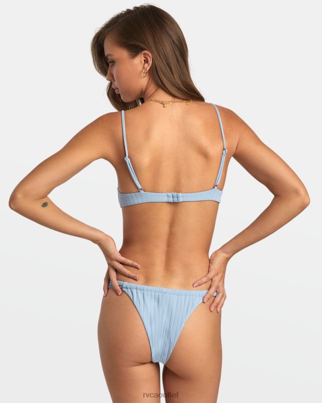 Swim V84B1669 dusty blue RVCA Women Wide Rib Underwire Bikini Top