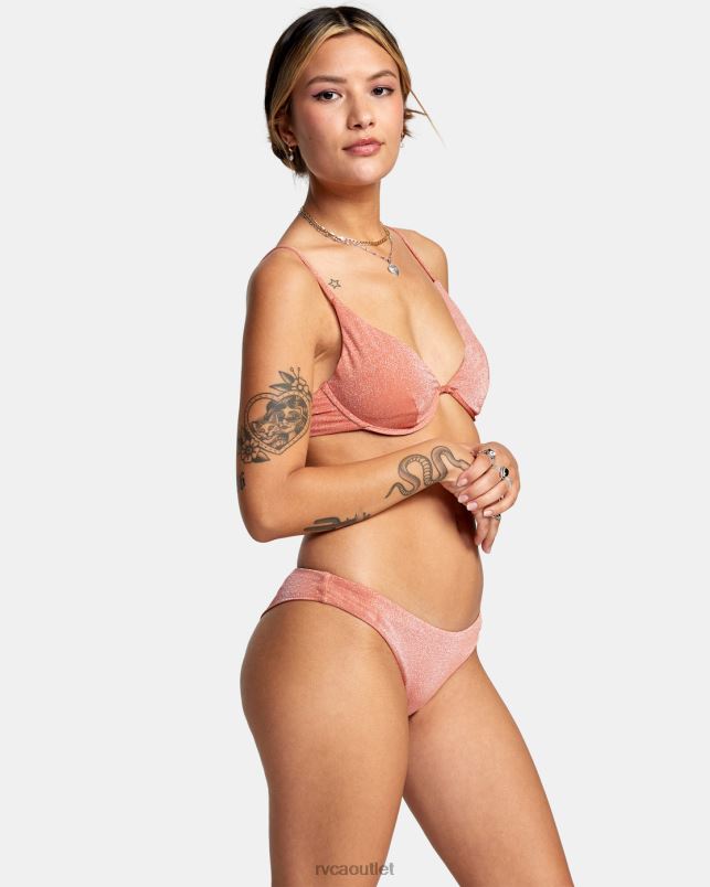 Swim V84B1690 apricot RVCA Women Strata Underwire Bikini Top