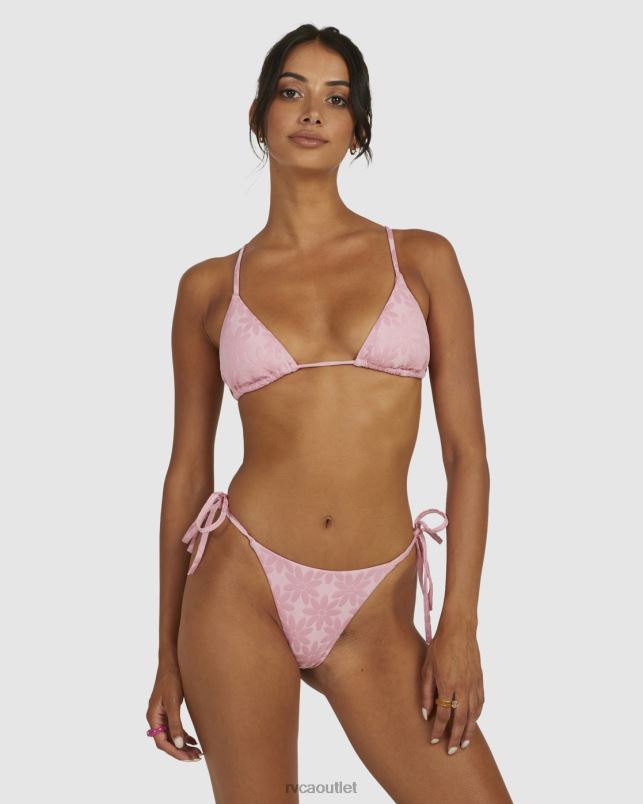 Swim V84B1708 sea pink RVCA Women Daisy Slide Triangle Bikini Top