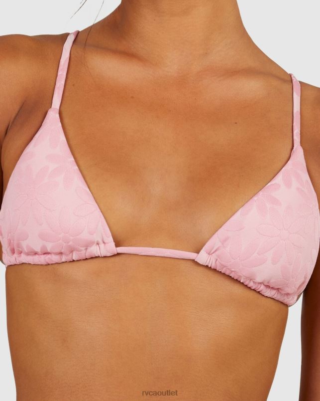 Swim V84B1708 sea pink RVCA Women Daisy Slide Triangle Bikini Top
