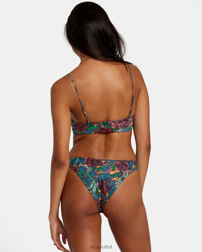 Swim V84B273 multi RVCA Women Ander V-Wire Crop Bikini Top