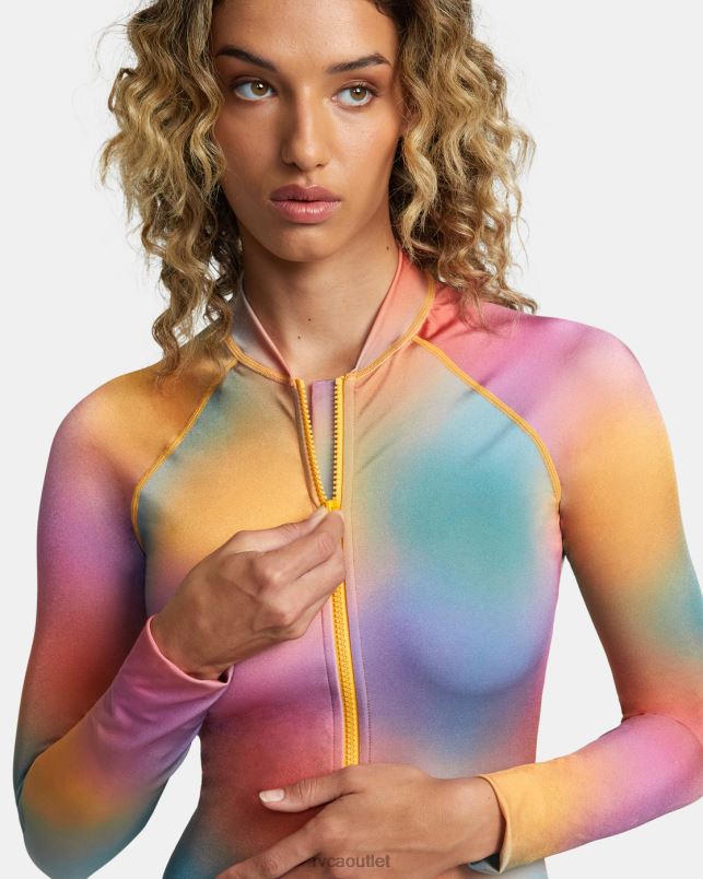 Swim V84B1219 multi RVCA Women Rose Machado One-Piece Swimsuit