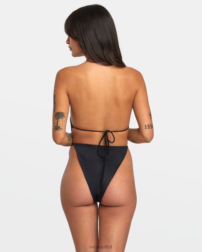 Swim V84B1298 black RVCA Women Solid Swenddal One-Piece Swimsuit