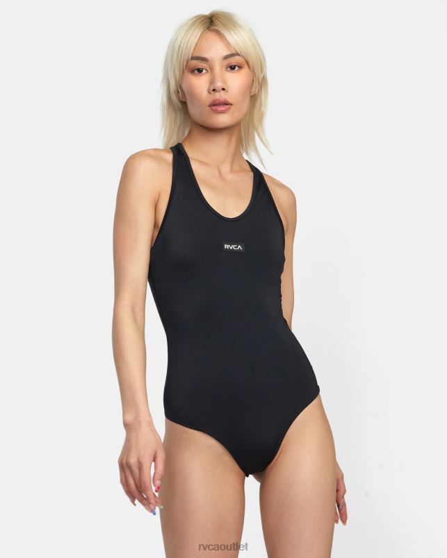 Swim V84B1309 black RVCA Women VA Essential One-Piece Swimsuit