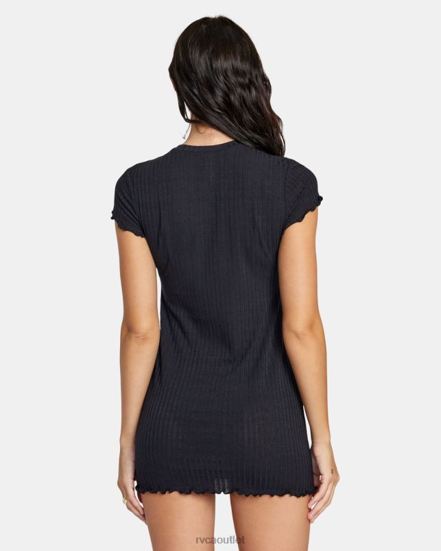 Swim V84B1256 black RVCA Women Git It Cover Up Bodycon Dress