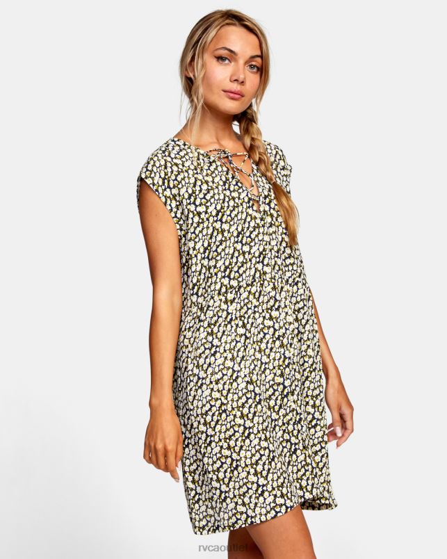 Swim V84B1655 black RVCA Women Shallow Sleeveless Babydoll Dress